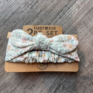 Rabbit + Bear Floral Baby Headband